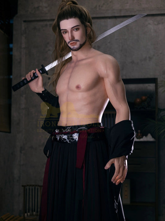 F2377-176cm/5ft9-40kg Silicone Kung Fu Hero Lifelike Male Sex Doll | Irontech Doll