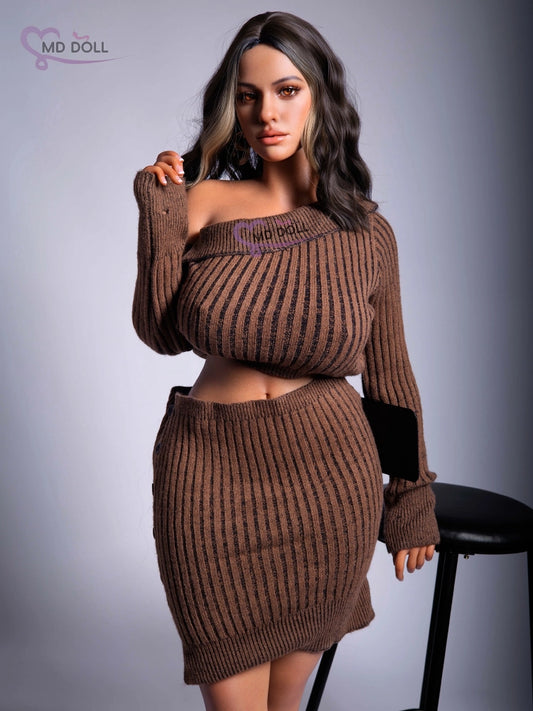 F8113k-162cm/5ft3-40.5kg H Cup M30 Plump Body Silicone SSBBW Sex Doll【In Stock US】 | MD Doll