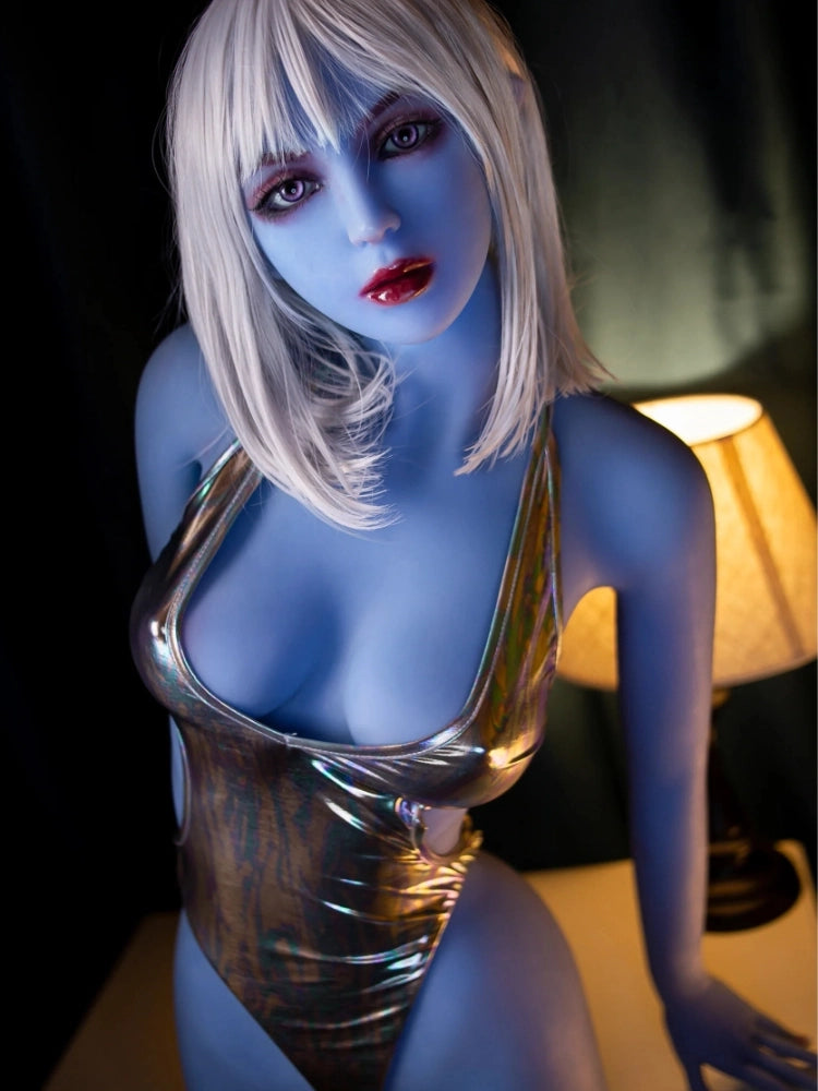 F1420-158cm(5f2) Small Breast C Cup Alien Blue Sex Doll
