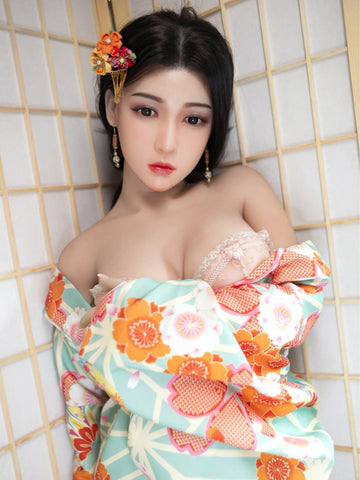 F3470-158cm(5ft2)-33kg E Cup Japanese Medium breast Silicone Head Sex Doll | Aibei Doll