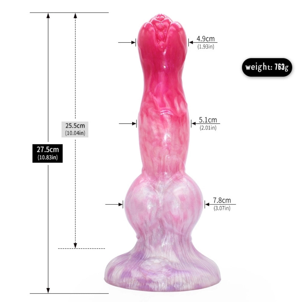 D404(0.7-1.7 LBS丨8''-10.8'') Fantasy Dog Dildo Silicone Knot Dildo 3 Size