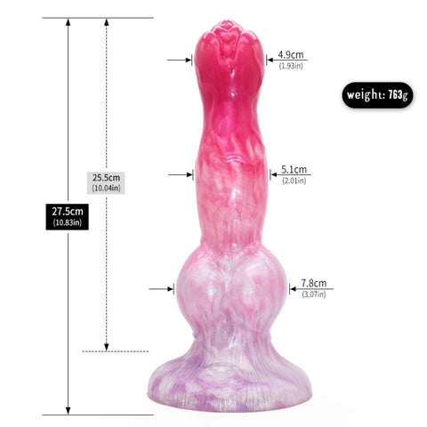 D404(0.7-1.7 LBS丨8''-10.8'') Fantasy Dog Dildo Silicone Knot Dildo 3 Size