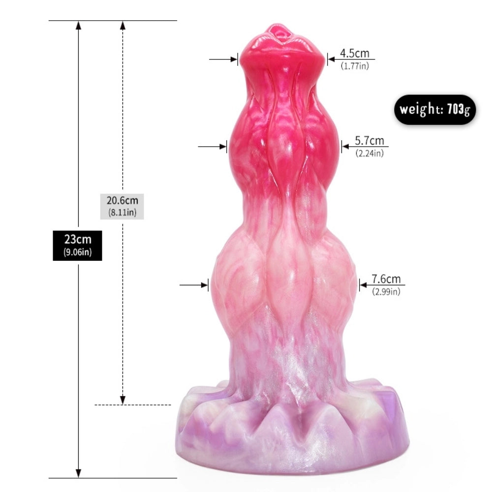 D405(0.7-1.5 LBS丨7''-9'') Fantasy Dog Dildo Silicone Knot Dildo 3 Size