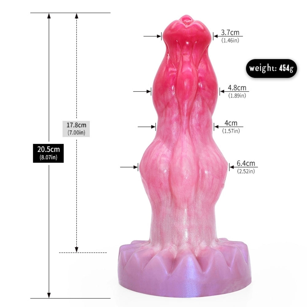D405(0.7-1.5 LBS丨7''-9'') Fantasy Dog Dildo Silicone Knot Dildo 3 Size