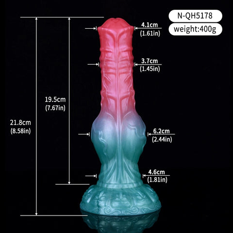 D403(1 LBS丨8.58'') Fantasy Dog Dildo Silicone Knot Dildo