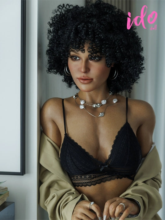 F7687—169cm/5ft5-36kg C Cup ROS Silicone Black Sex Doll Weight Reduction | IDO Doll