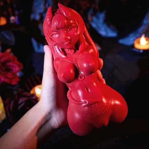 P381-2.2lbs Meru The Succubus Onahole Fake Pussy Silicone Mini Anime Hentai Sex Doll | MRL