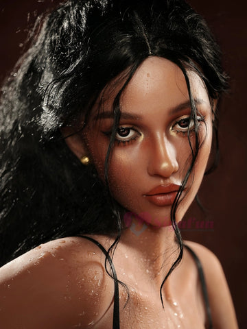 F2433-159cm(5.2ft)-39kg D Cup Life-Size Silicone Head Ebony BBW Sex Doll【IN STOCK US】｜Sigafun Doll