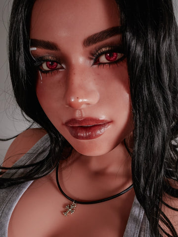 F8145K-154cm(5ft1)-32.4kg E Cup Black Hair Wig Silicone Head Lifesize Sex Doll【IN Stock US】 |Climax Doll Pro