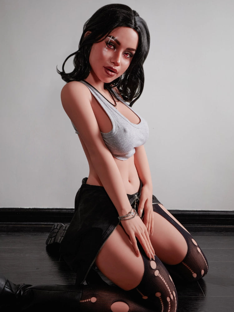 F8145K-154cm(5ft1)-32.4kg E Cup Black Hair Wig Silicone Head Lifesize Sex Doll【IN Stock US】 |Climax Doll Pro