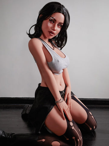 F8145K-154cm(5ft1)-32.4kg E Cup Black Hair Wig Silicone Head Lifesize Sex Doll【IN Stock US】 |Climax Doll Pro