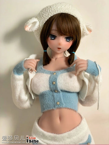 F8018-150cm/5ft-27.5kg Silicone Flat Chest Japanese Sex Doll – Loli Style Asian Doll | Elsa Babe