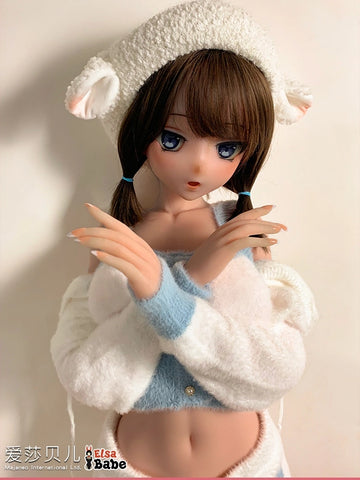 F8018-150cm/5ft-27.5kg Silicone Flat Chest Japanese Sex Doll – Loli Style Asian Doll | Elsa Babe