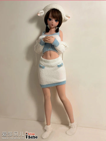 F8018-150cm/5ft-27.5kg Silicone Flat Chest Japanese Sex Doll – Loli Style Asian Doll | Elsa Babe