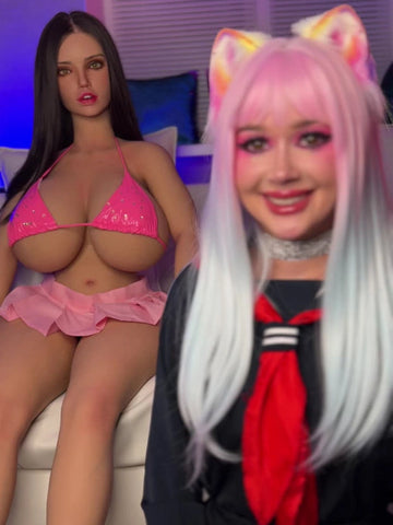 F7729-155cm/48kg Curve Big Breast Tan Skin Full Silicone Fat Sex Doll Freya | Ridmii