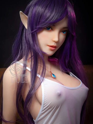 F858-151cm/4ft9(25kg) Olivia E Cup TPE Purple Hair Elf Girl Sex Doll | SE Doll