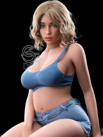 F901—161cm(5ft3)-35kg G Cup TPE Blonde European Sexy Large Breast Woman Love Doll | SE Doll