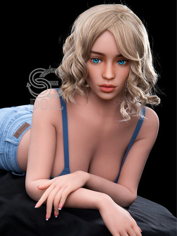 F901—161cm(5ft3)-35kg G Cup TPE Blonde European Sexy Large Breast Woman Love Doll | SE Doll