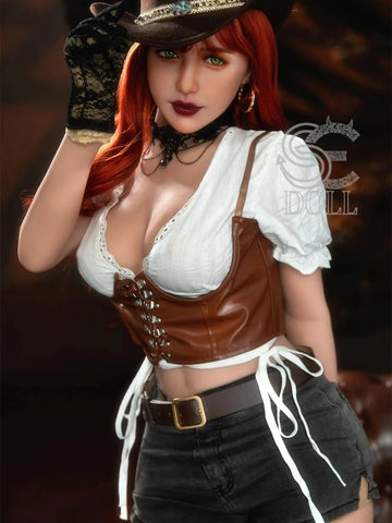 F952-163cm(5.3ft)-37kg Kitty E Cup TPE Redhead European Young Cowgirl Sex Doll｜SE Doll