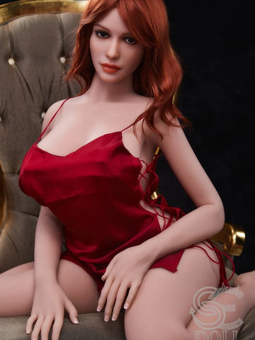 F819—157cm(5ft1)-35kg Marian H Cup TPE Full Size Adult Redhead Sexy Woman Love Doll | SE Doll