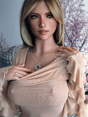 F821—157cm(5ft1)-35kg Queena H Cup TPE Full Size Adult Mature Blonde Latina Woman Love Doll | SE Doll