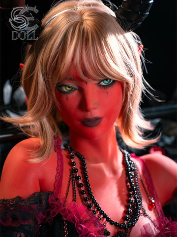 F5345-153cm(5ft)-28.7kg A Cup Cute Halloween TPE Sex Doll Red Succubus Samantha.L Girl｜SE Doll