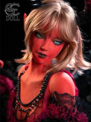 F5345-153cm(5ft)-28.7kg A Cup Cute Halloween TPE Sex Doll Red Succubus Samantha.L Girl｜SE Doll