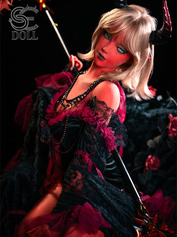 F5345-153cm(5ft)-28.7kg A Cup Cute Halloween TPE Sex Doll Red Succubus Samantha.L Girl｜SE Doll