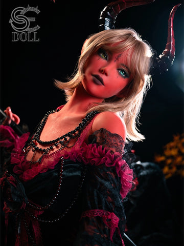 F5345-153cm(5ft)-28.7kg A Cup Cute Halloween TPE Sex Doll Red Succubus Samantha.L Girl｜SE Doll