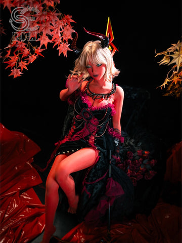F5345-153cm(5ft)-28.7kg A Cup Cute Halloween TPE Sex Doll Red Succubus Samantha.L Girl｜SE Doll