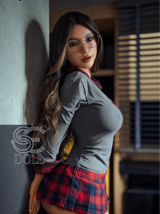F5714k-T161cm(5.3ft)-34kg Kitty.G C Cup Silicone Nerd Life size Sex Doll【IN Stock】｜SE Doll