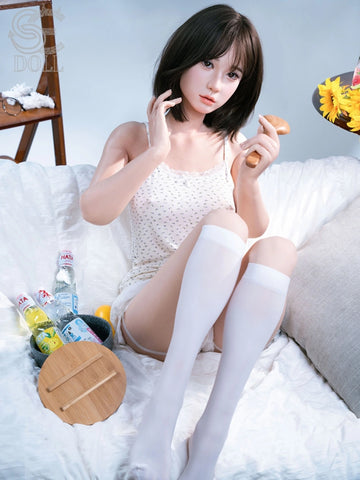 F6328-SE Doll A Cup Silicone Asian Sex Doll 153cm / 5ft 27kg Small Breasts Realistic Skin