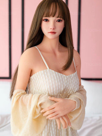 F5873—158cm/5ft2-38kg C Cup Asian Silicone Head TPE Body Sex Doll | SHEDOLL
