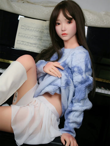 F5876—158cm/5ft2-38kg C Cup Asian Silicone Head TPE Body Sex Doll | SHEDOLL