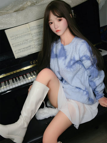 F5875—158cm/5ft2-38kg C Cup Asian Silicone Head TPE Body Sex Doll | SHEDOLL