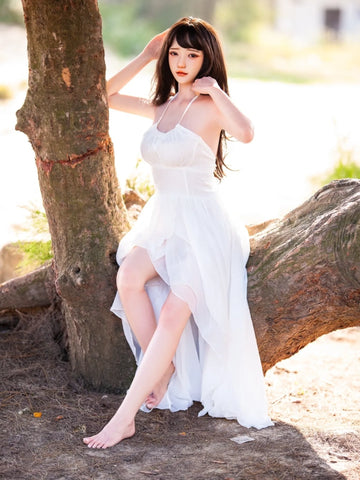 F5886—158cm/5ft2-38kg C Cup Asian Silicone Head TPE Body Sex Doll | SHEDOLL