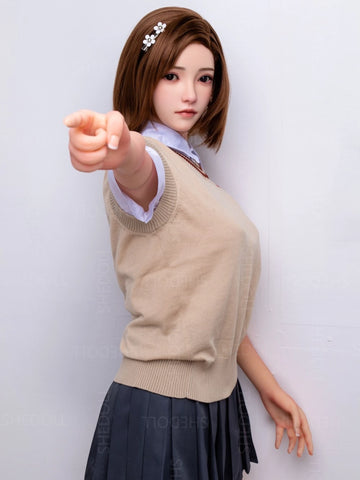 F5887—158cm/5ft2-38kg C Cup Asian Silicone Head TPE Body Sex Doll | SHEDOLL