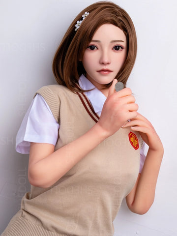 F5887—158cm/5ft2-38kg C Cup Asian Silicone Head TPE Body Sex Doll | SHEDOLL