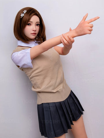 F5887—158cm/5ft2-38kg C Cup Asian Silicone Head TPE Body Sex Doll | SHEDOLL