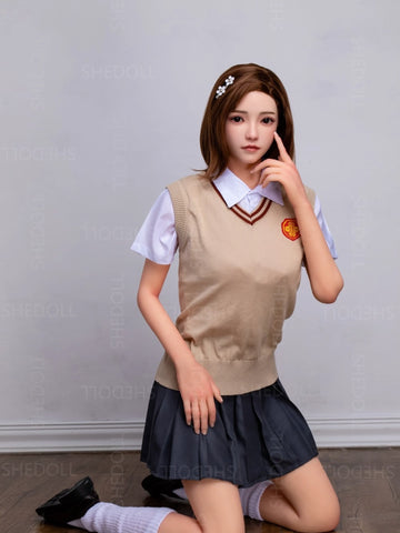 F5887—158cm/5ft2-38kg C Cup Asian Silicone Head TPE Body Sex Doll | SHEDOLL