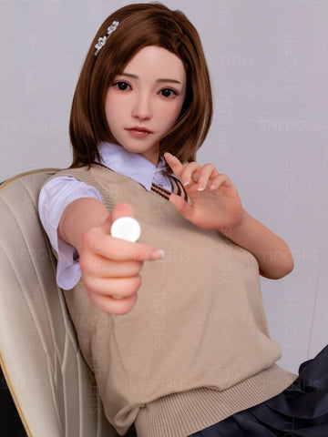 F5887—158cm/5ft2-38kg C Cup Asian Silicone Head TPE Body Sex Doll | SHEDOLL
