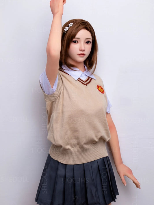 F5887—158cm/5ft2-38kg C Cup Asian Silicone Head TPE Body Sex Doll | SHEDOLL