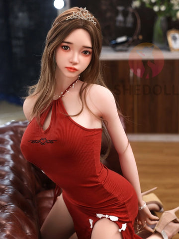 F5888—158cm/5ft2-38kg C Cup Asian Silicone Head TPE Body Sex Doll | SHEDOLL