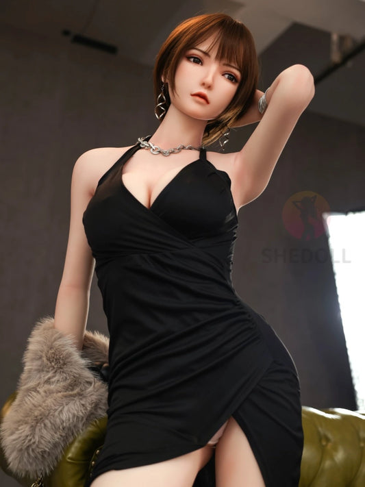 F5889—158cm/5ft2-38kg C Cup Asian Silicone Head TPE Body Sex Doll | SHEDOLL