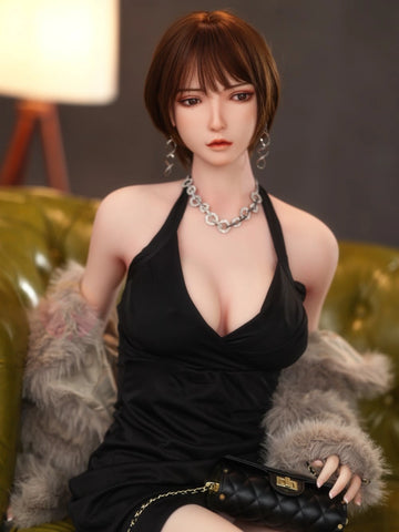 F5889—158cm/5ft2-38kg C Cup Asian Silicone Head TPE Body Sex Doll | SHEDOLL