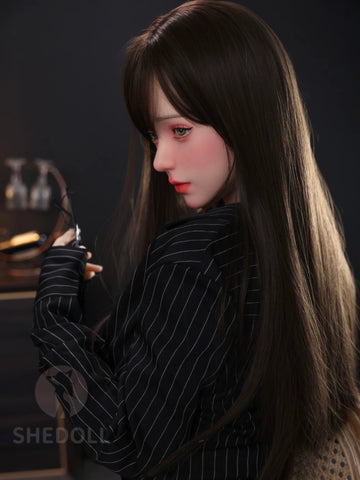 F5892—158cm/5ft2-38kg C Cup Asian ROS Silicone Head TPE Body Sex Doll | SHEDOLL