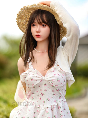 F5893—158cm/5ft2-38kg C Cup Asian ROS Silicone Head TPE Body Sex Doll | SHEDOLL