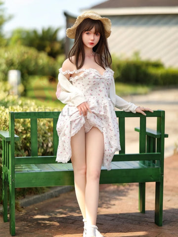 F5893—158cm/5ft2-38kg C Cup Asian ROS Silicone Head TPE Body Sex Doll | SHEDOLL