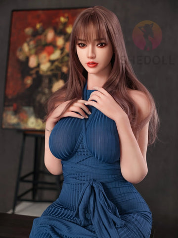 F6034—165cm/5ft4-47kg E Cup Asian Silicone Head TPE Body Sex Doll | SHEDOLL
