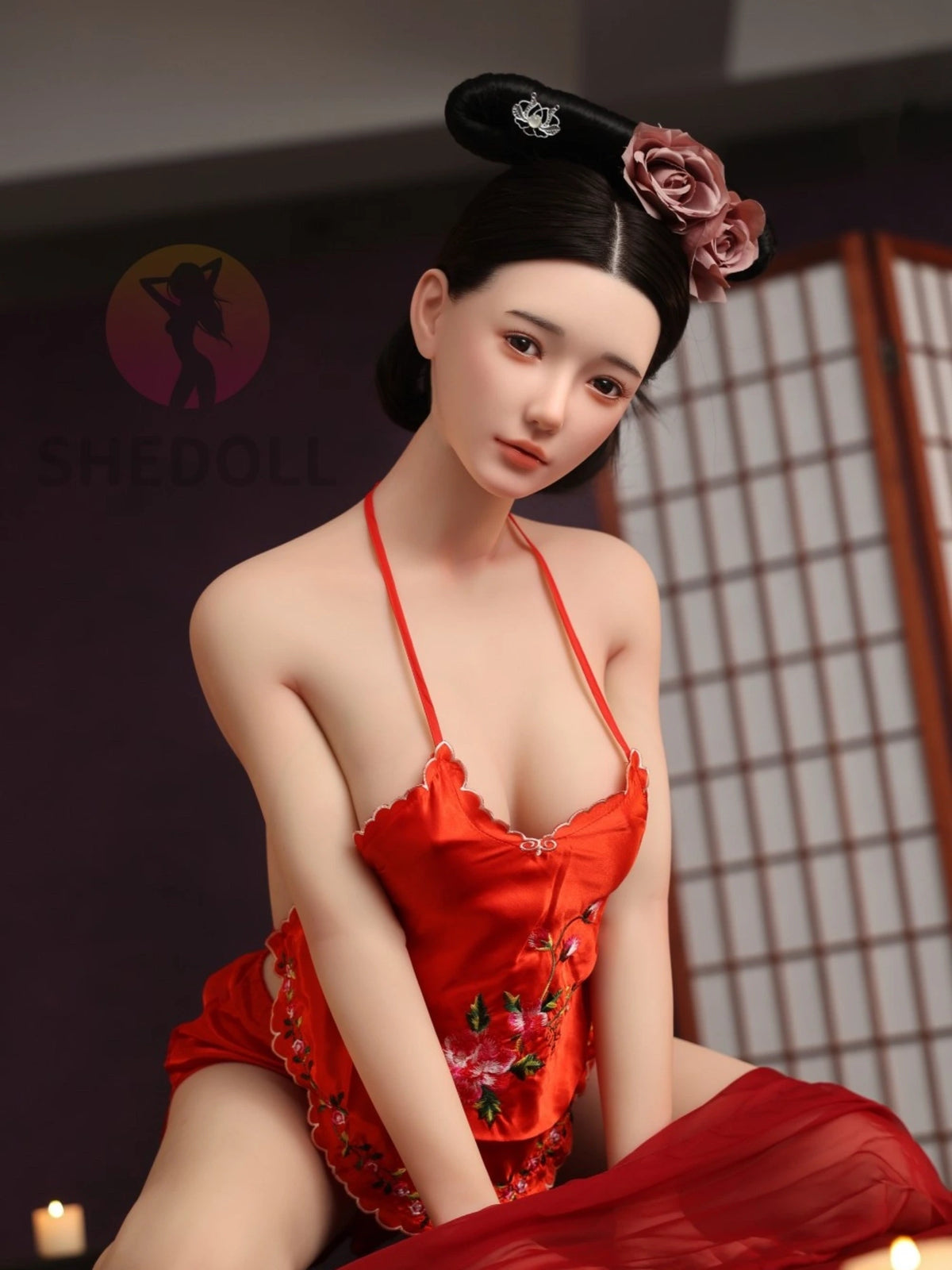 F6016—158cm/5ft2-38kg C Cup Asian Silicone Head TPE Body Sex Doll | SHEDOLL